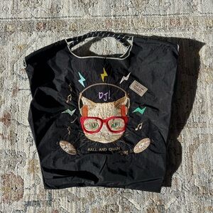 Ball and Chain Cat & Music DJ Tote Bag